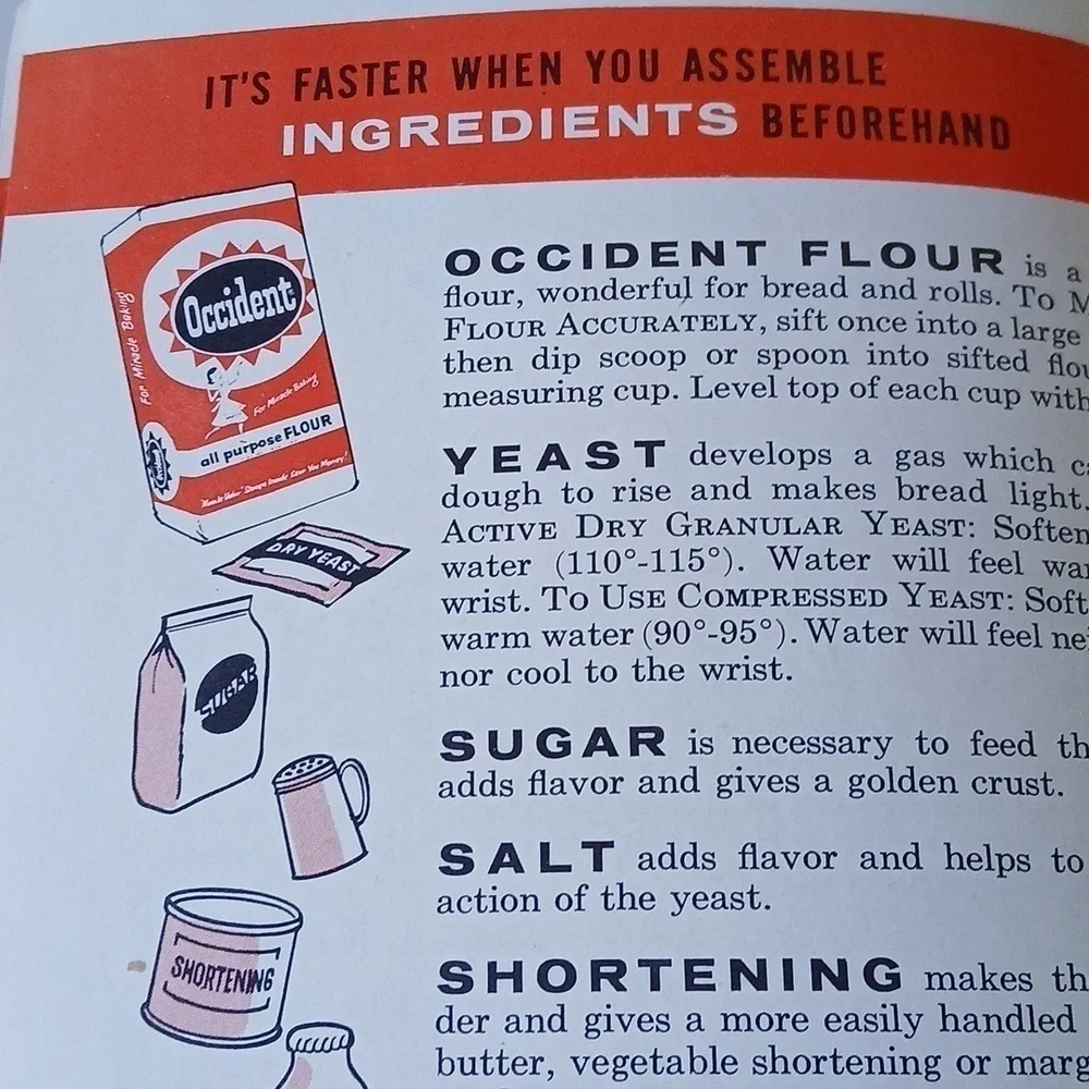 Vintage Pamphlet Bread Recipes Occident Photo-Method Cooking with Photos